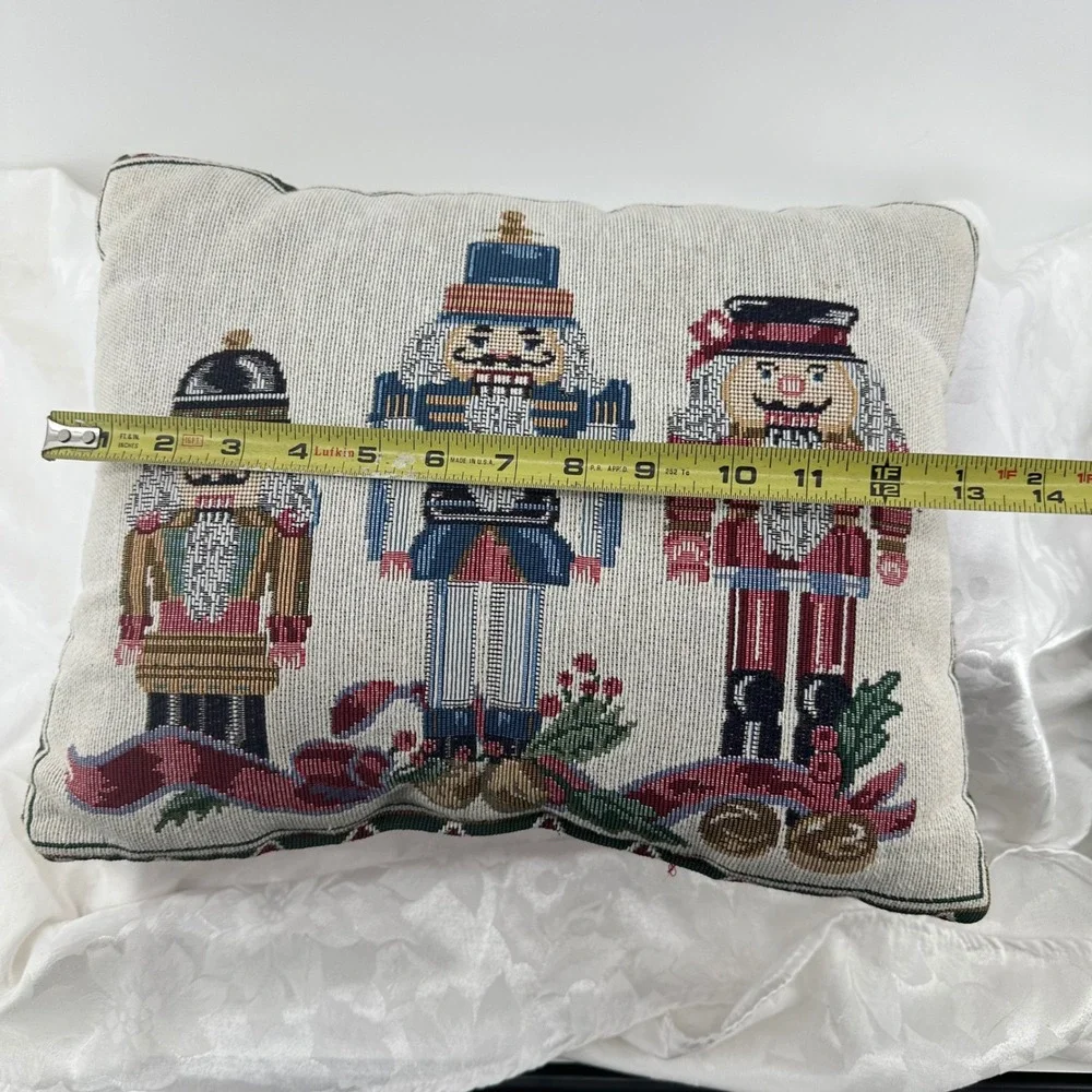 Unbranded Christmas Tapestry Pillows Multicolor Good Nutcracker Believe Set 2